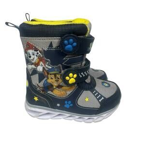 Nickelodeon Paw Patrol Toddler Light-Up Snow Boots Lined Winter Snow Boots 7